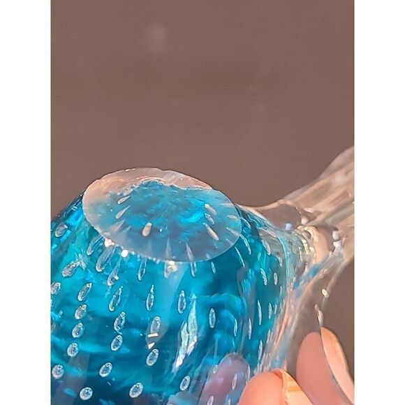 Vintage Mid Century FM Konstglas Style Glass Bird Controlled Bubbles Art Glass - Picture 15 of 15